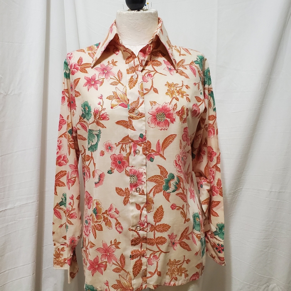 Vintage Beeline button up long sleeve top size 36